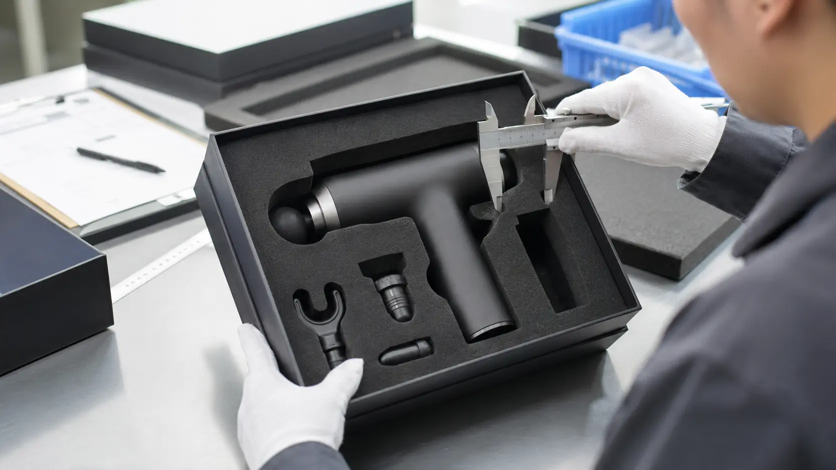 Product fit testing and finished EVA foam insert quality inspection